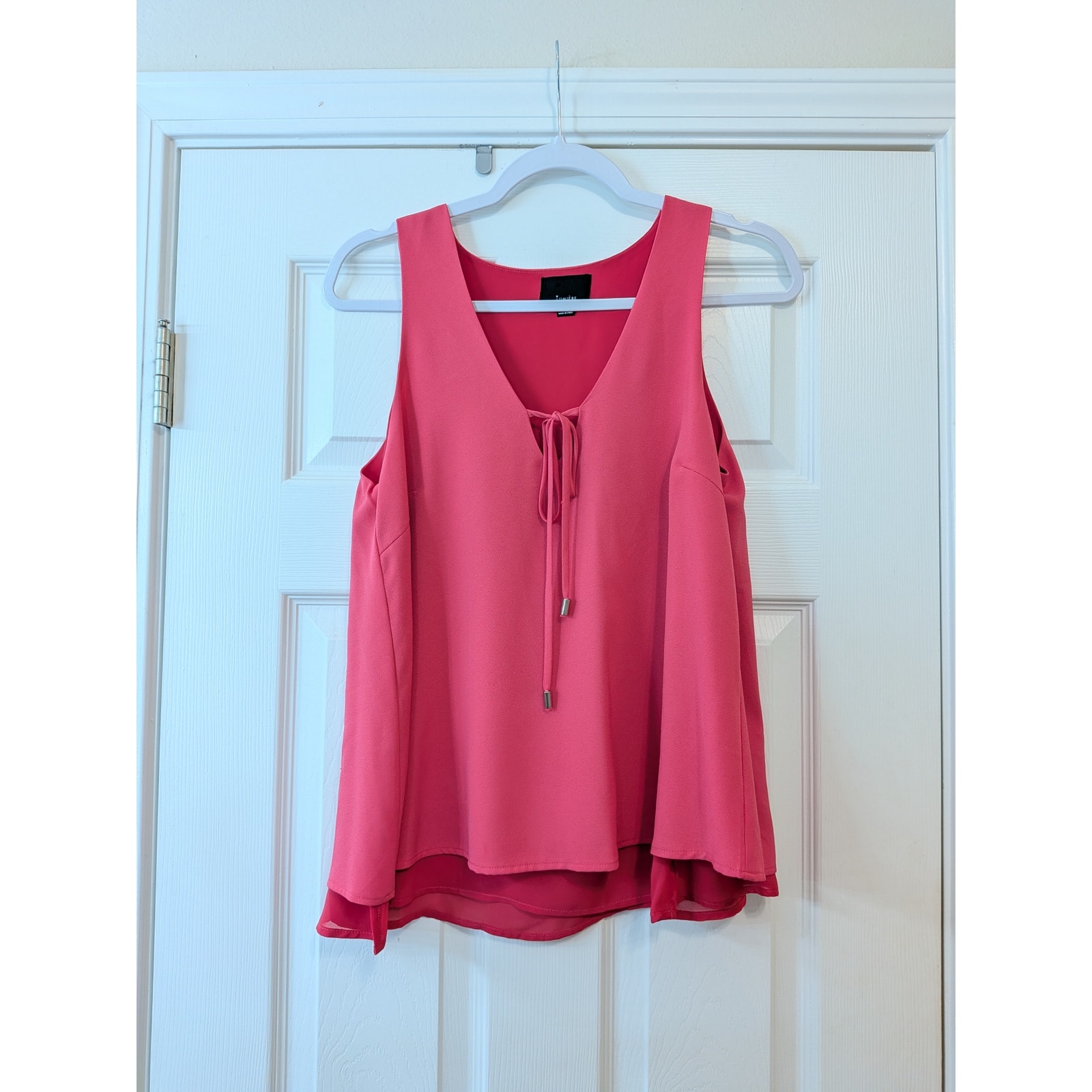 Lumiere Sleeveless Blouse Size Small Pink Flowy Tank Top Barbiecore Preppy